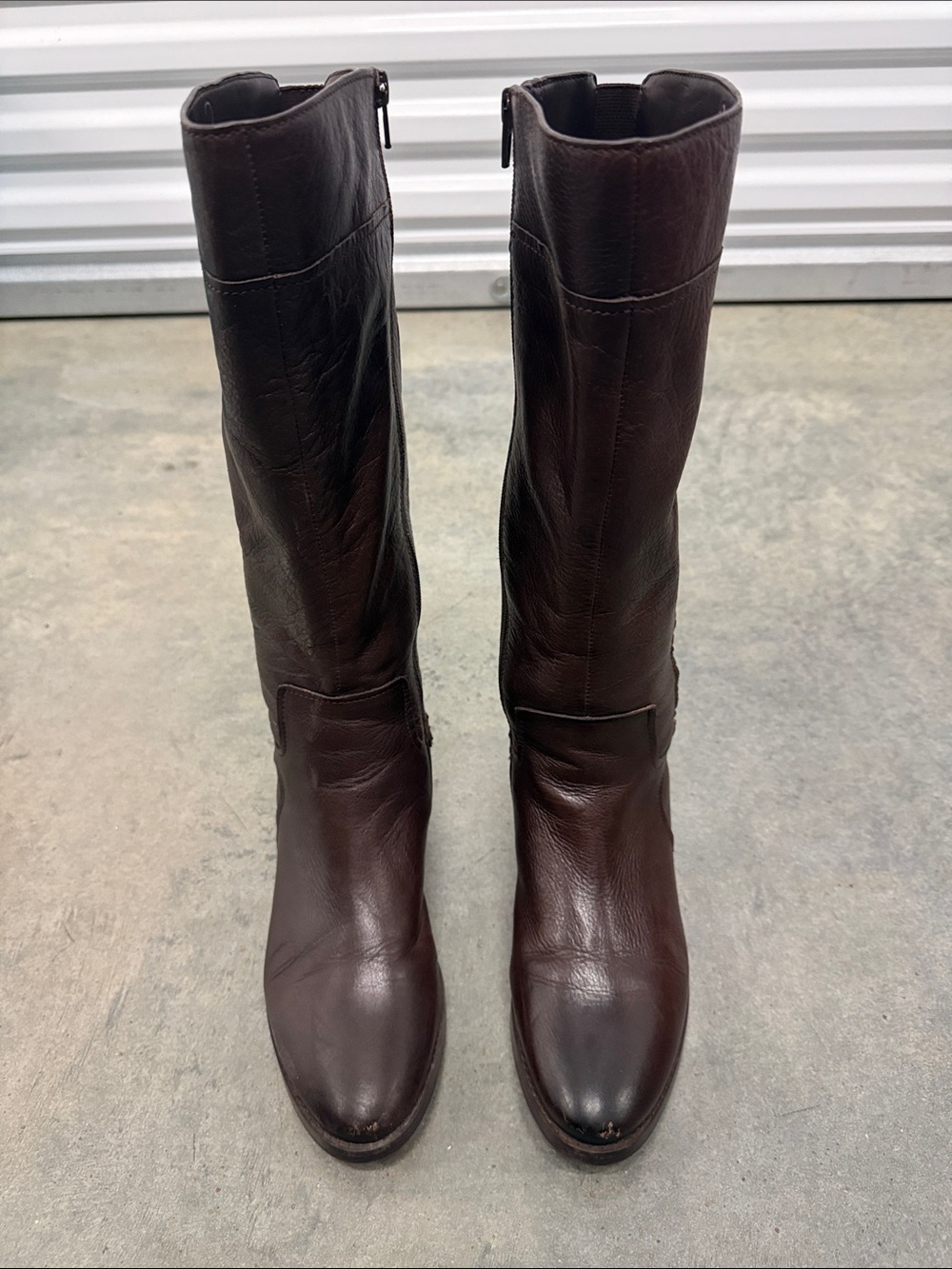 27 EDIT Tall Leather Riding Boots - Dark Brown